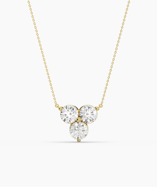 Gold Triangle Diamond Necklace