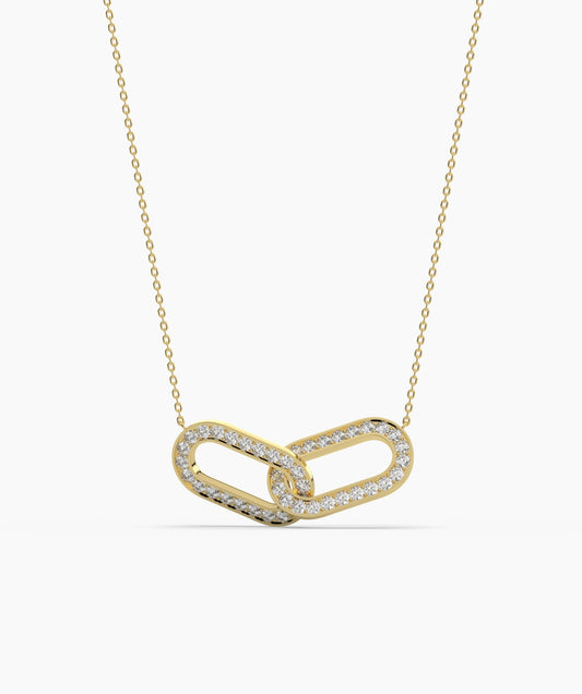 14K Gold Double Link Necklace