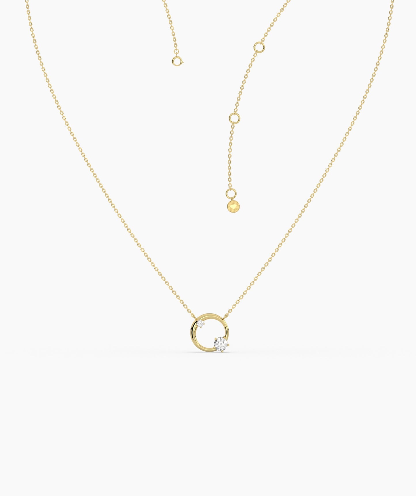 Modern Open Circle Necklace