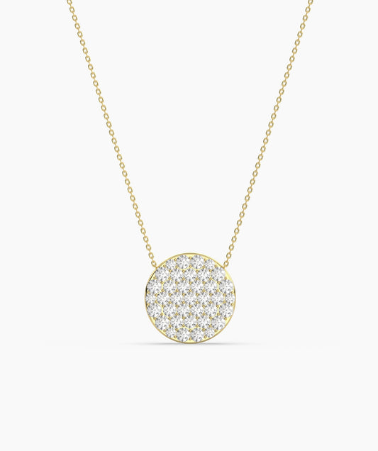 Pave Diamond Circle Necklace