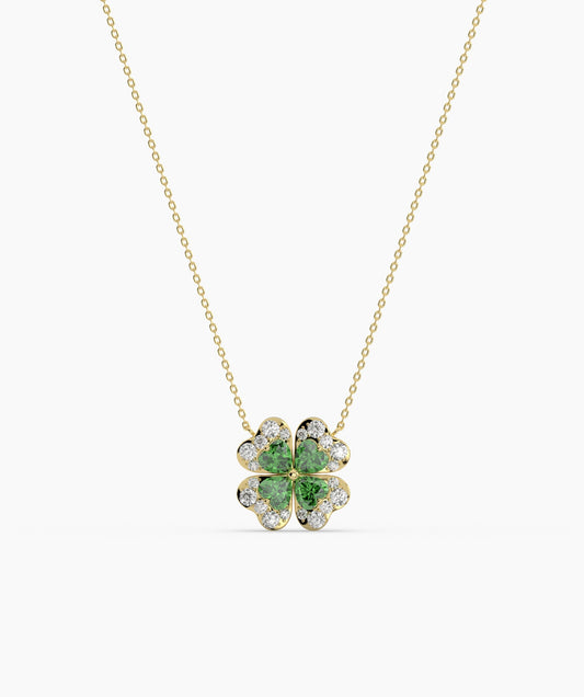 14K Gold Four-Leaf Pendant