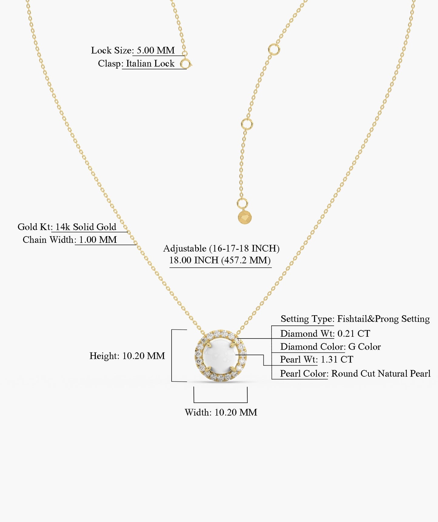Classic White Solitaire Pendant