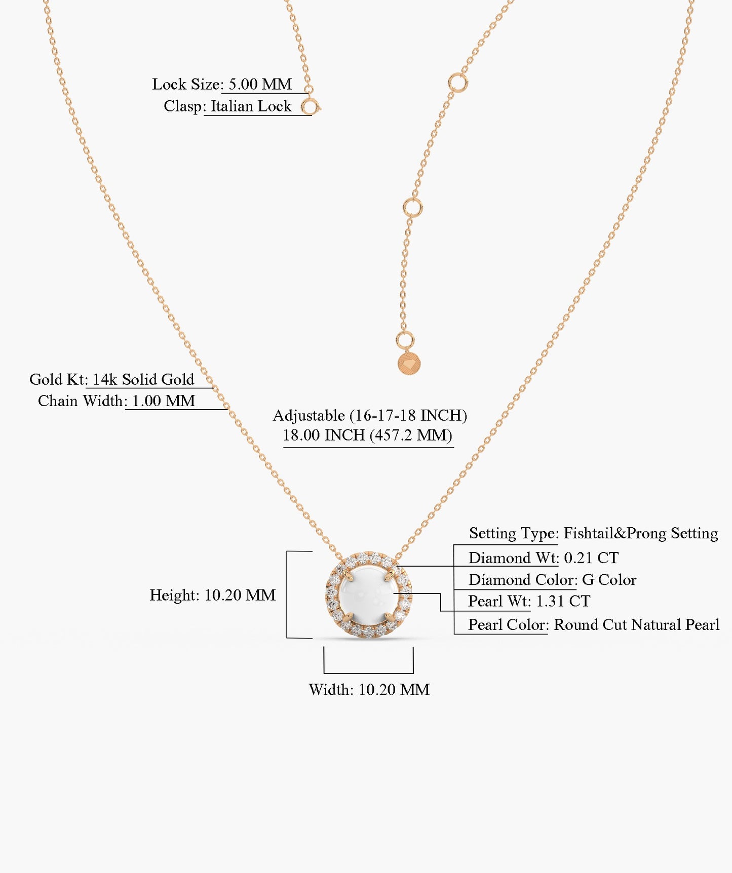 Classic White Solitaire Pendant