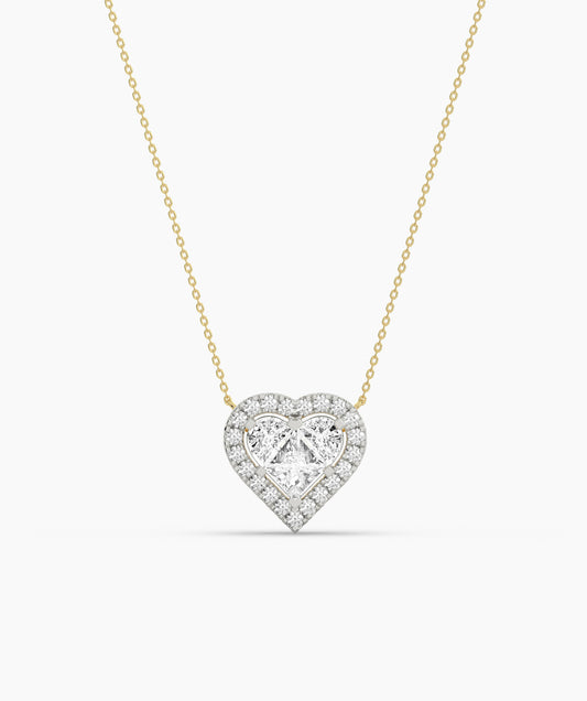Heart-Shaped Diamond Necklace