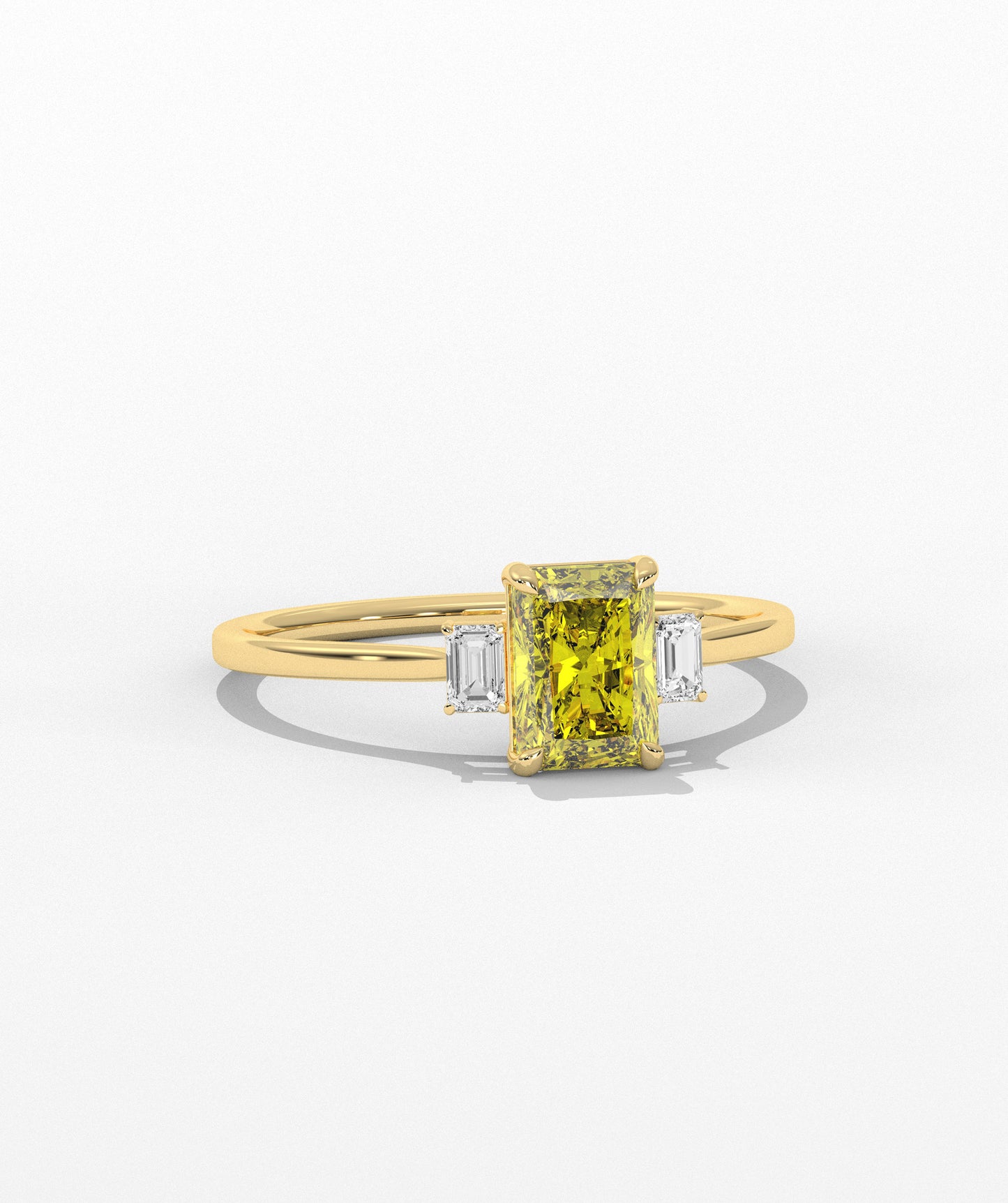 Yellow Radiant-Cut Ring