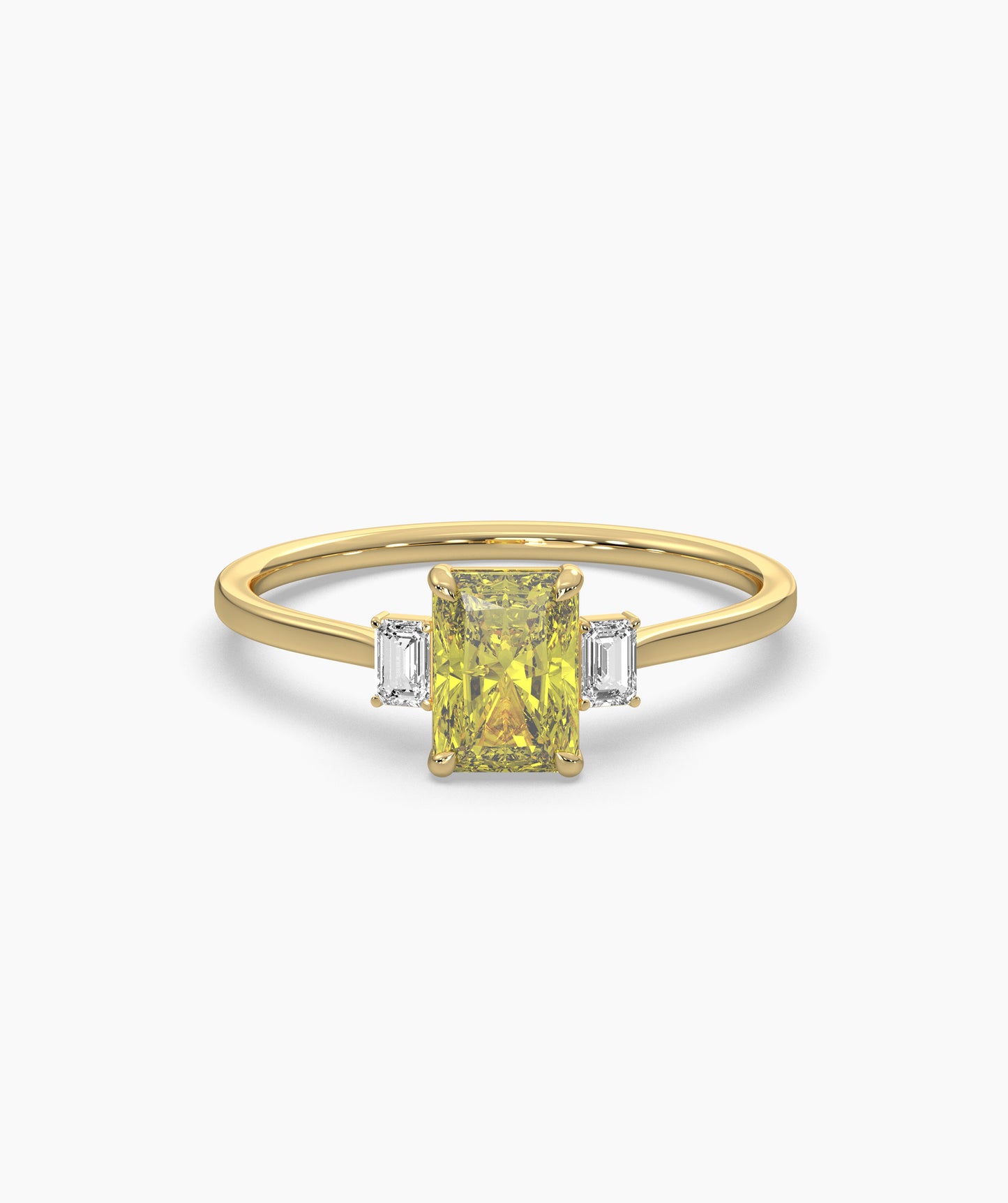 Yellow Radiant-Cut Ring
