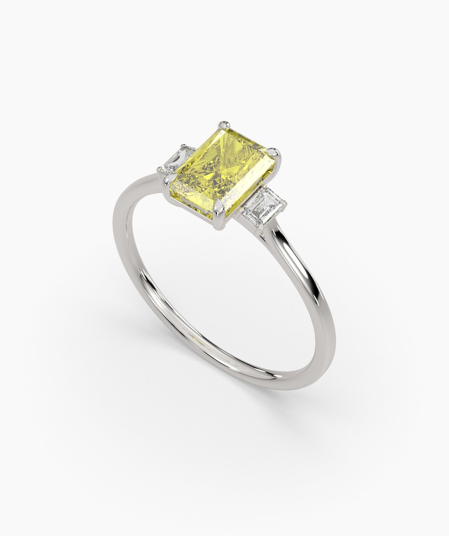 Yellow Radiant-Cut Ring