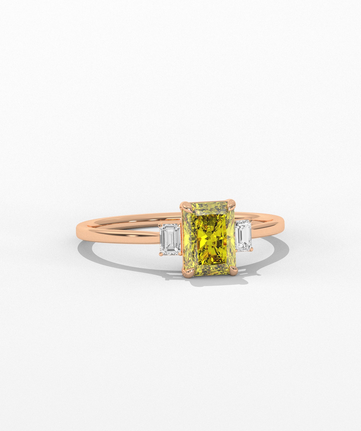 Yellow Radiant-Cut Ring
