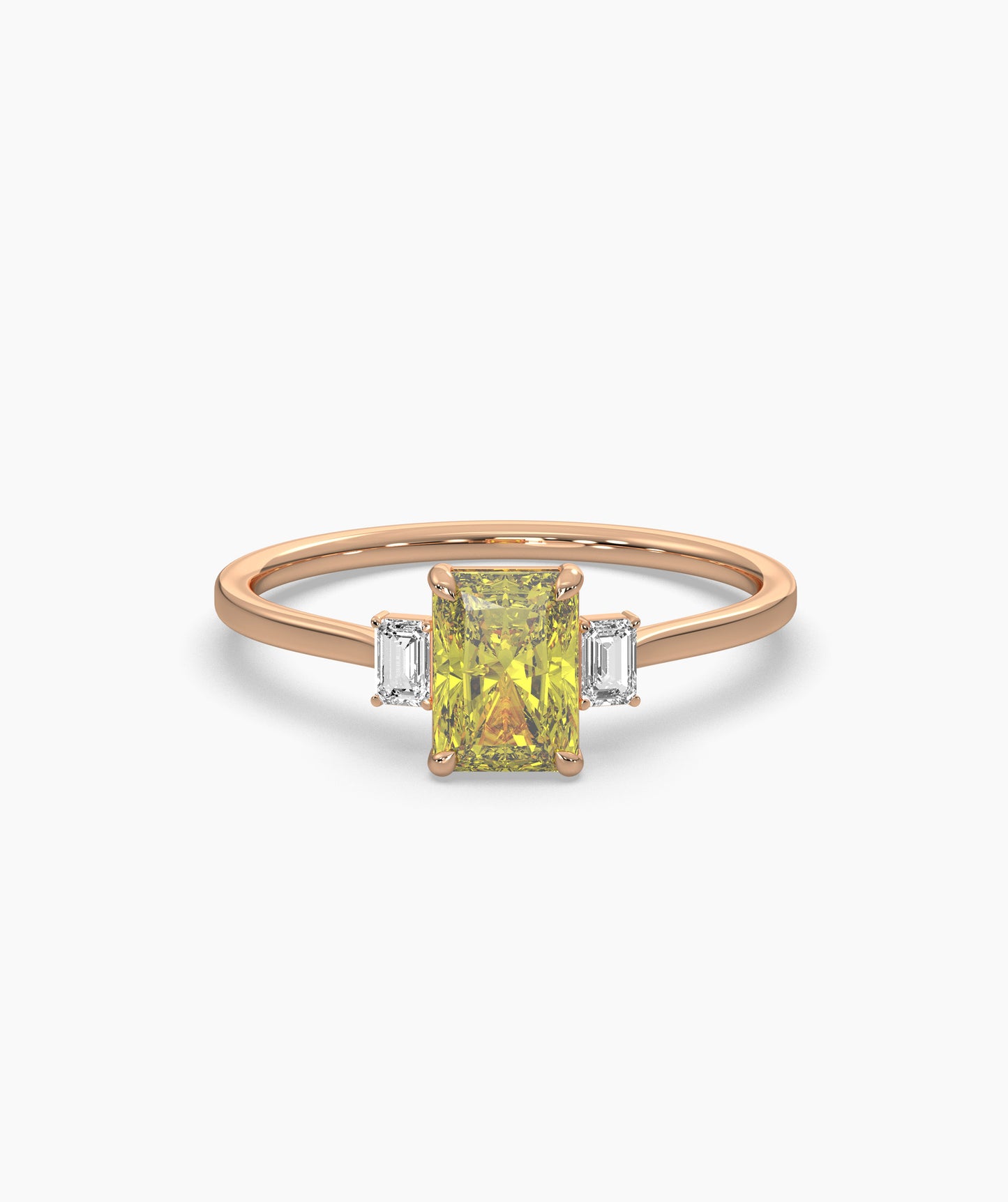 Yellow Radiant-Cut Ring