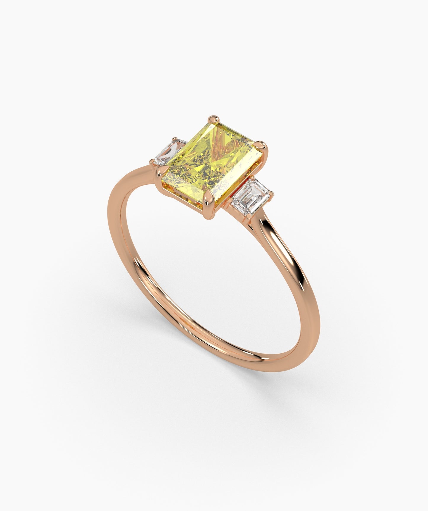 Yellow Radiant-Cut Ring