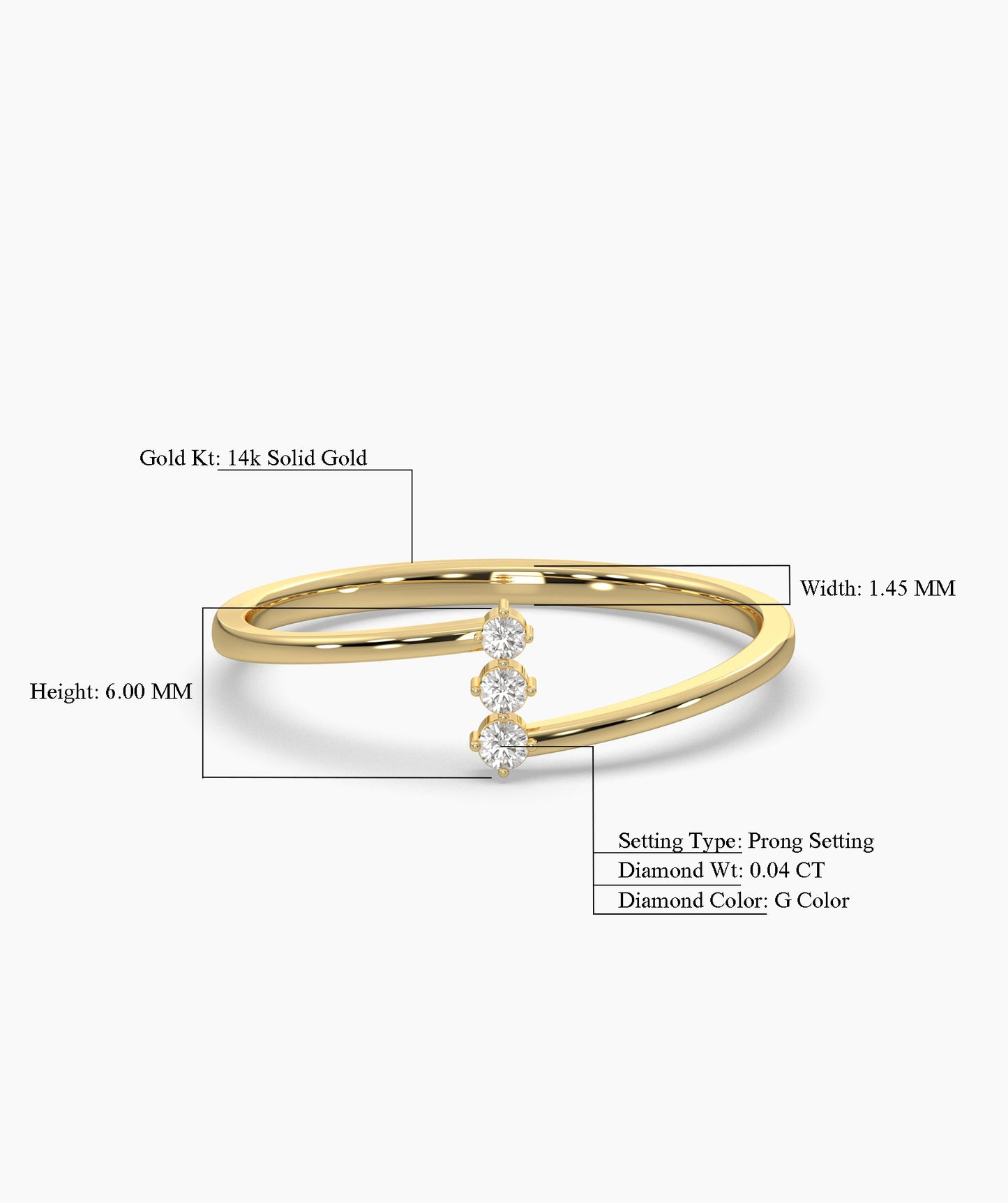 Three-Stone Round Ring