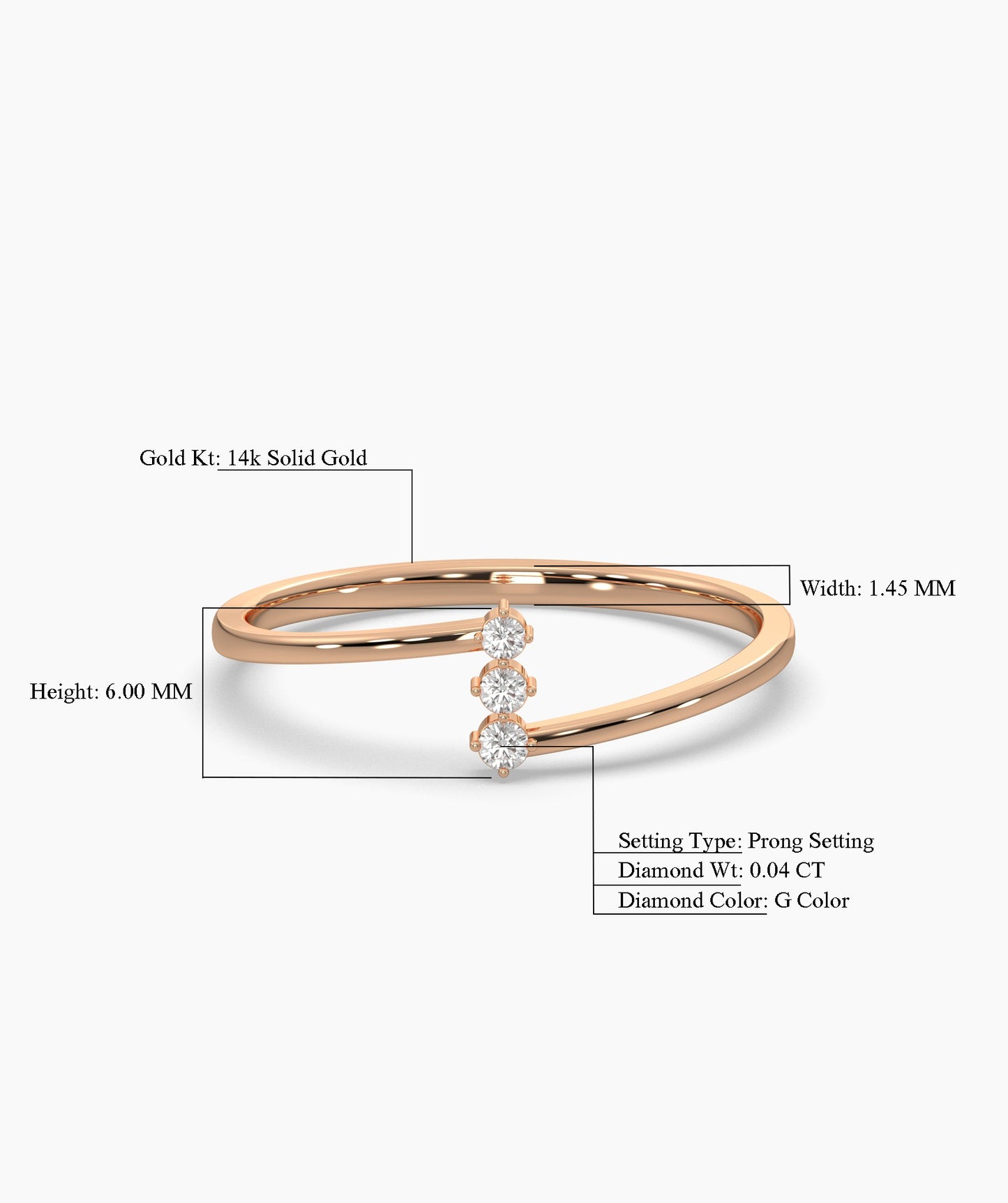 Three-Stone Round Ring