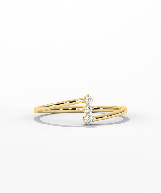 Three-Stone Round Ring