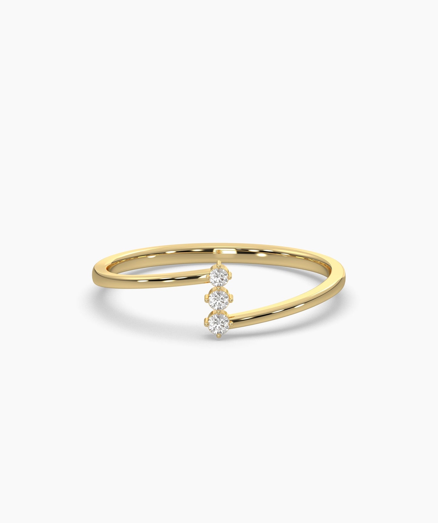 Three-Stone Round Ring