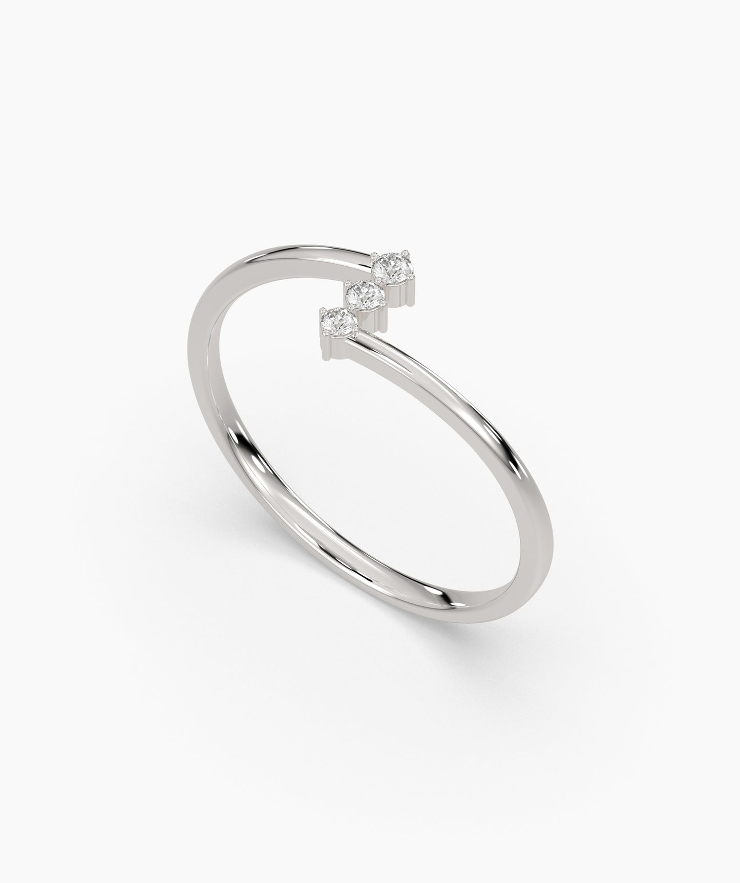 Three-Stone Round Ring