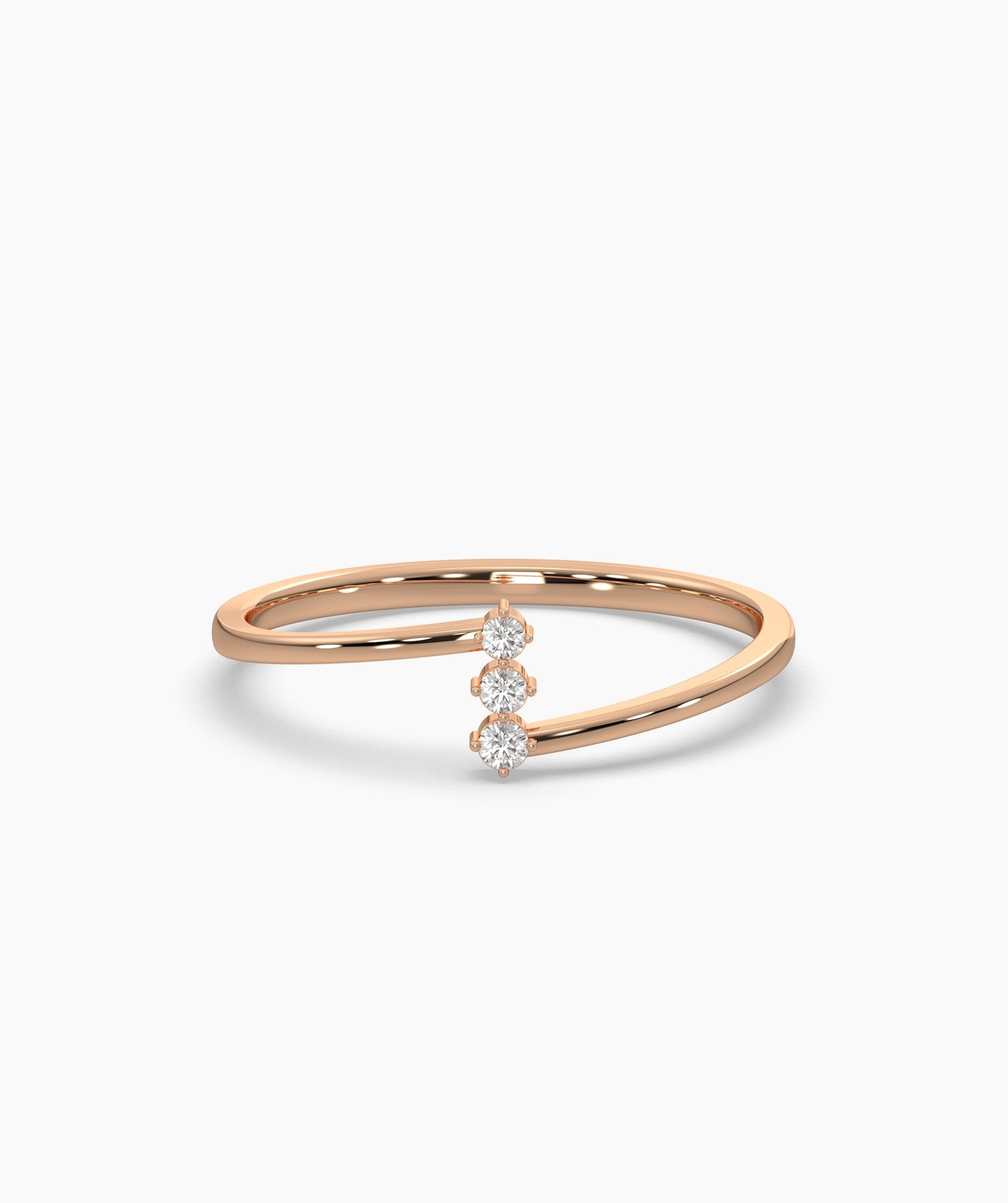 Three-Stone Round Ring