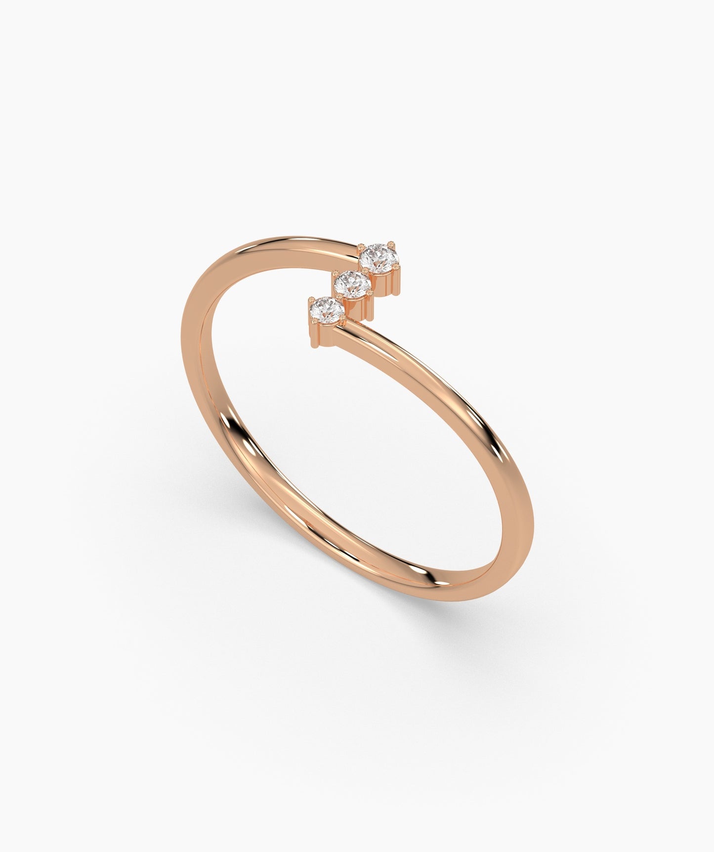 Three-Stone Round Ring