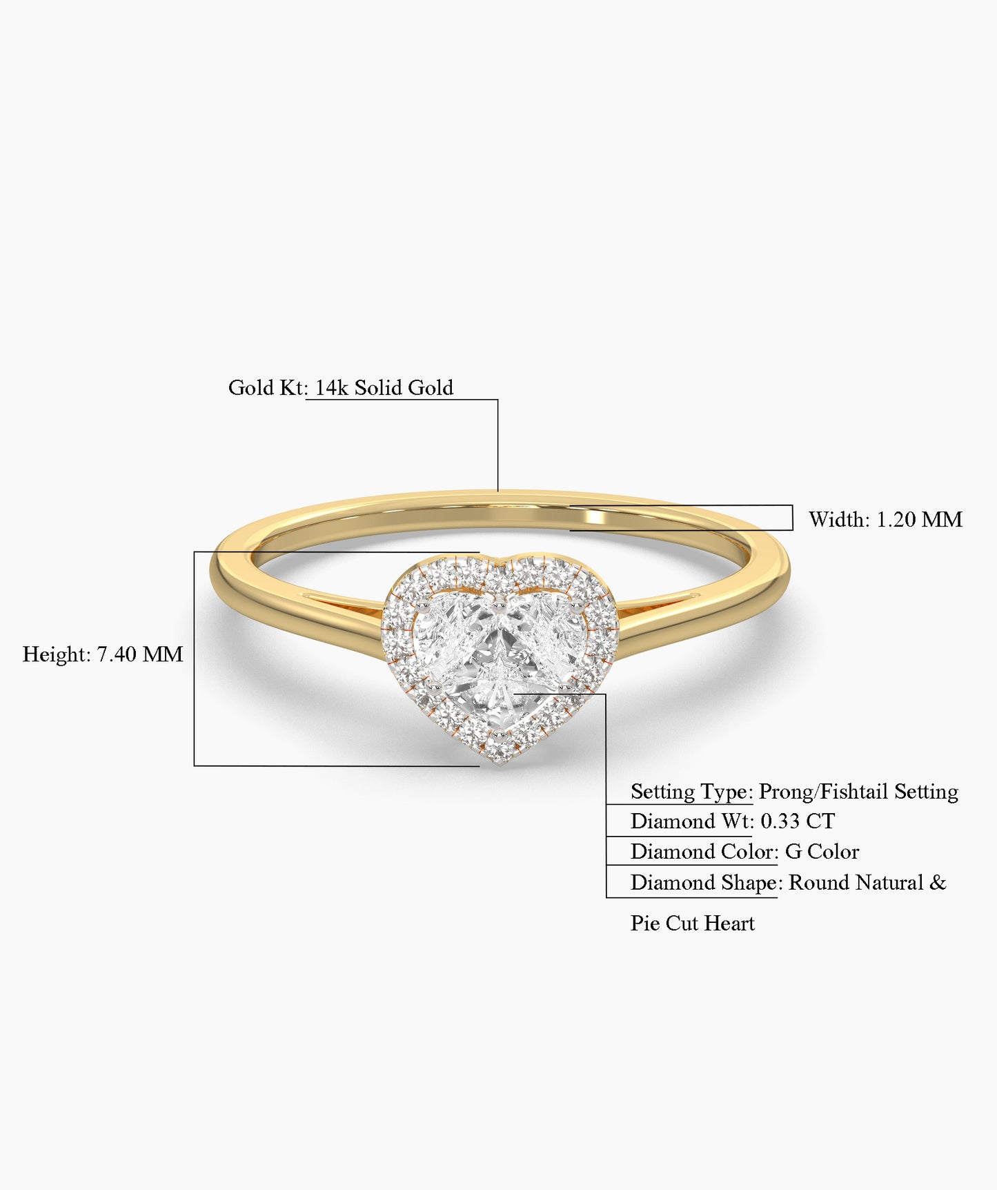Love’s Glow 14K Gold Heart Ring