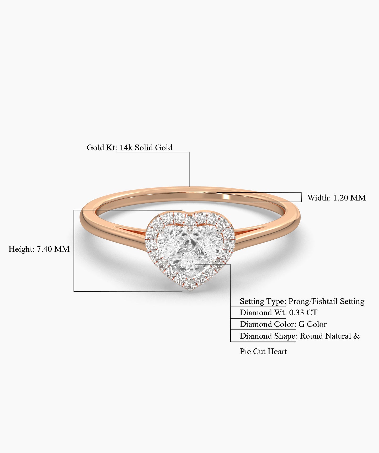Love’s Glow 14K Gold Heart Ring