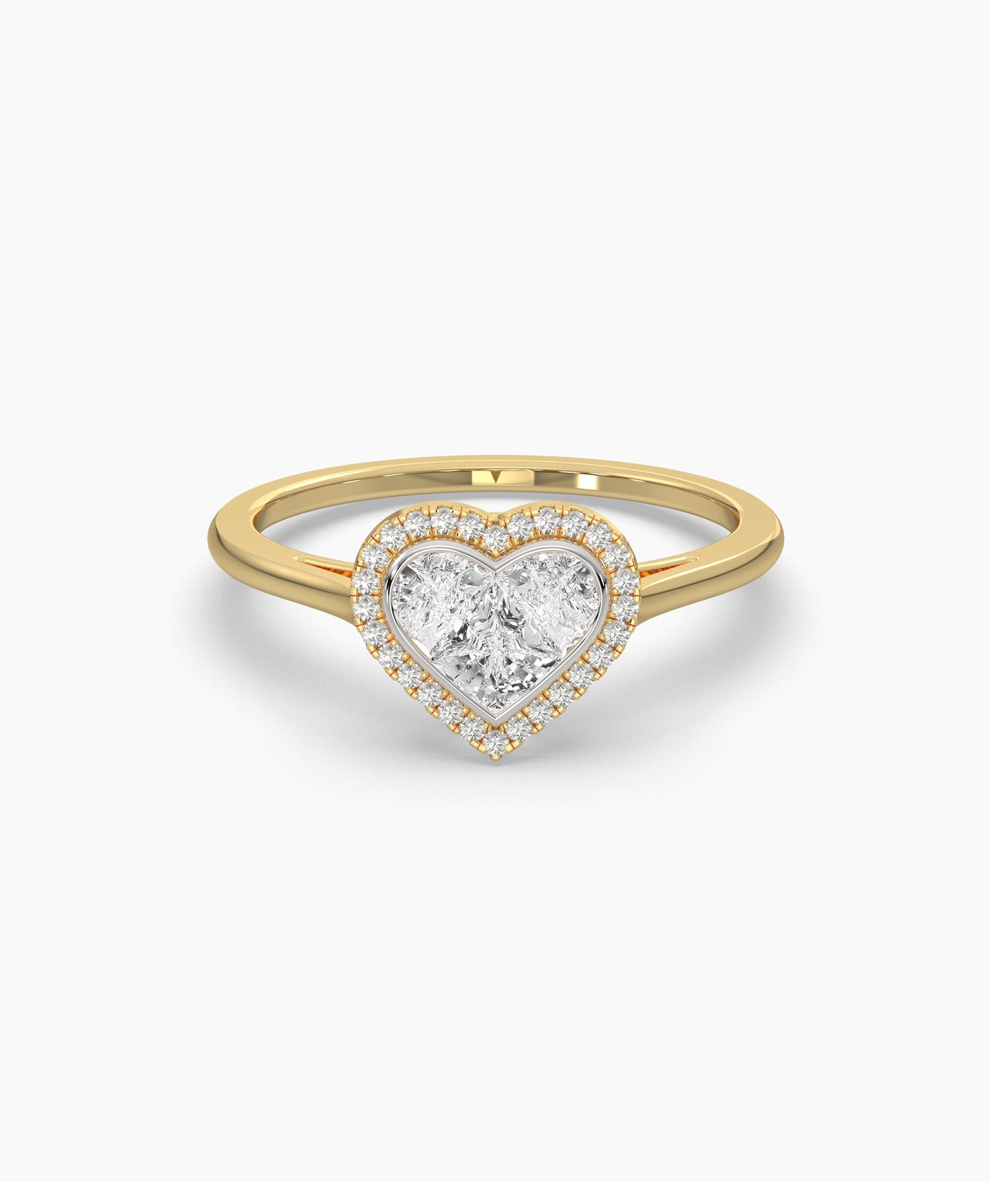 Timeless Affection Heart-Cut Diamond Halo Ring