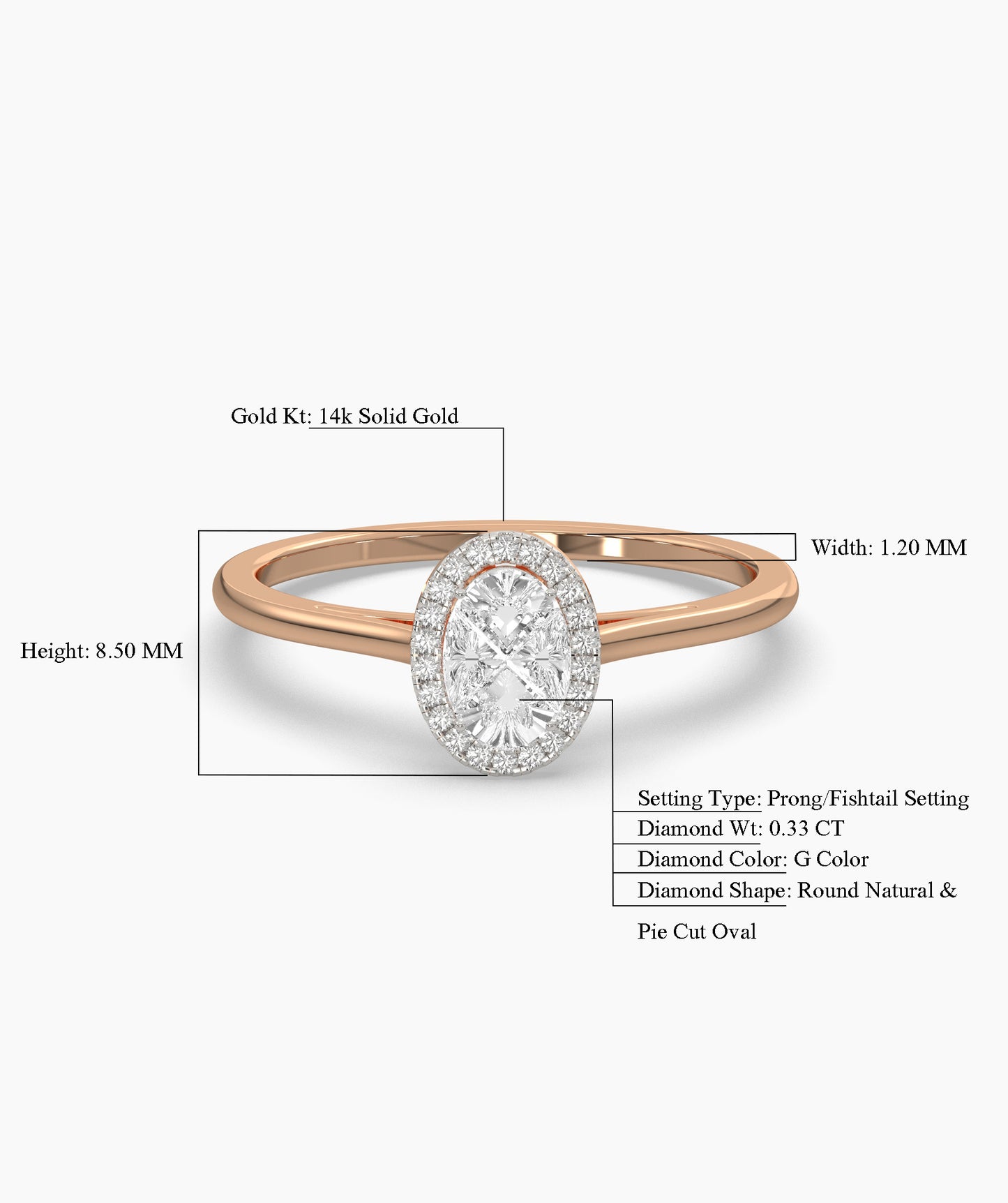 Classic Spark 14K Gold Halo Ring