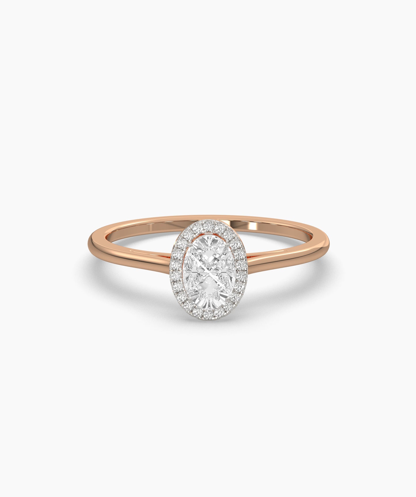 Classic Spark 14K Gold Halo Ring