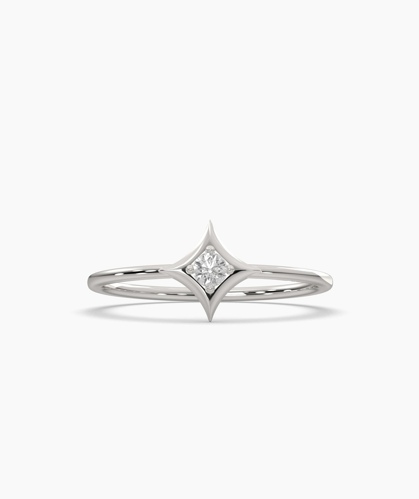14K Solid Gold Geometric Ring