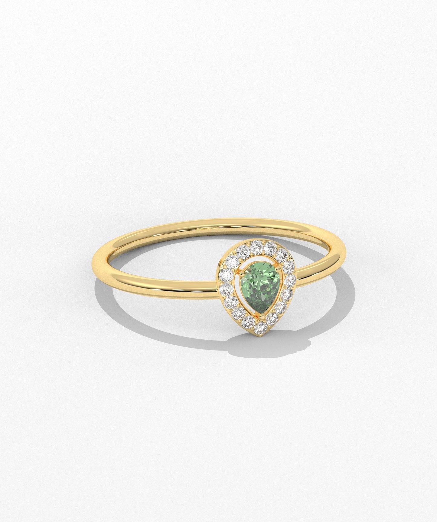 Pear Cut Halo Setting Fancy Ring