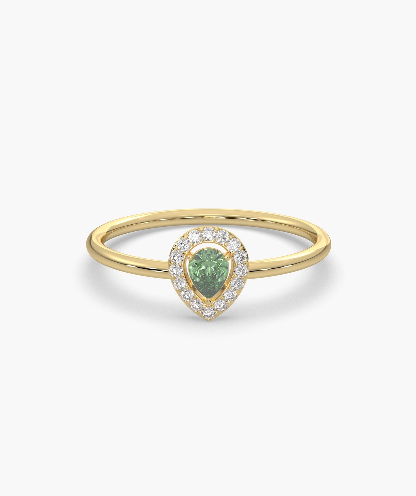 Pear Cut Halo Setting Fancy Ring