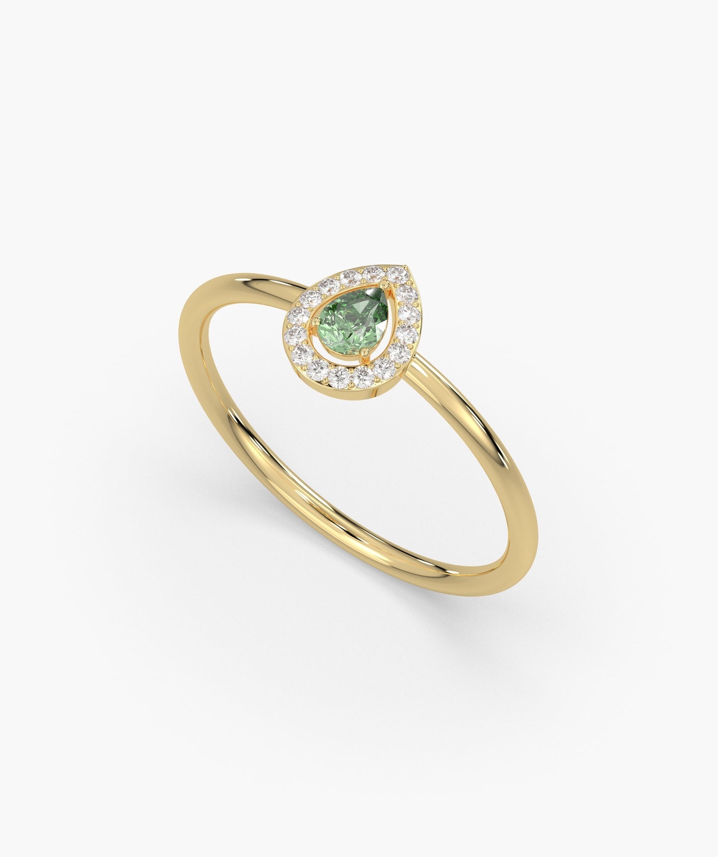 Pear Cut Halo Setting Fancy Ring