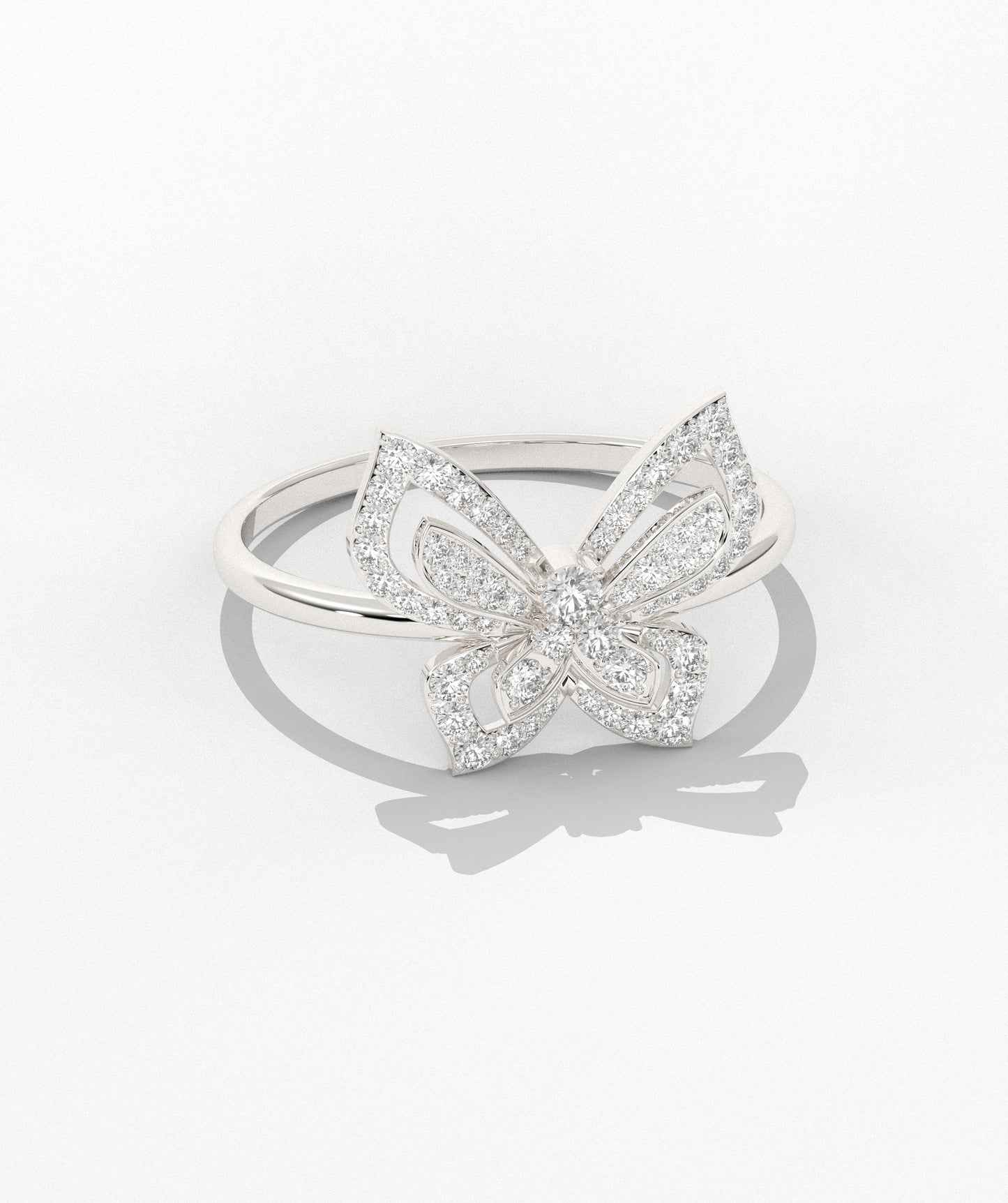 14K Gold Butterfly Sparkle Ring