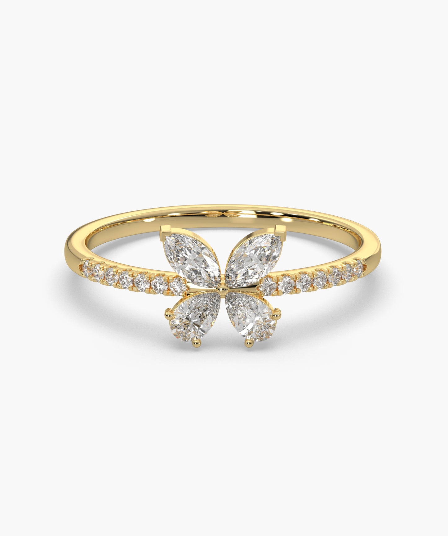 Butterfly Diamond Accent Ring