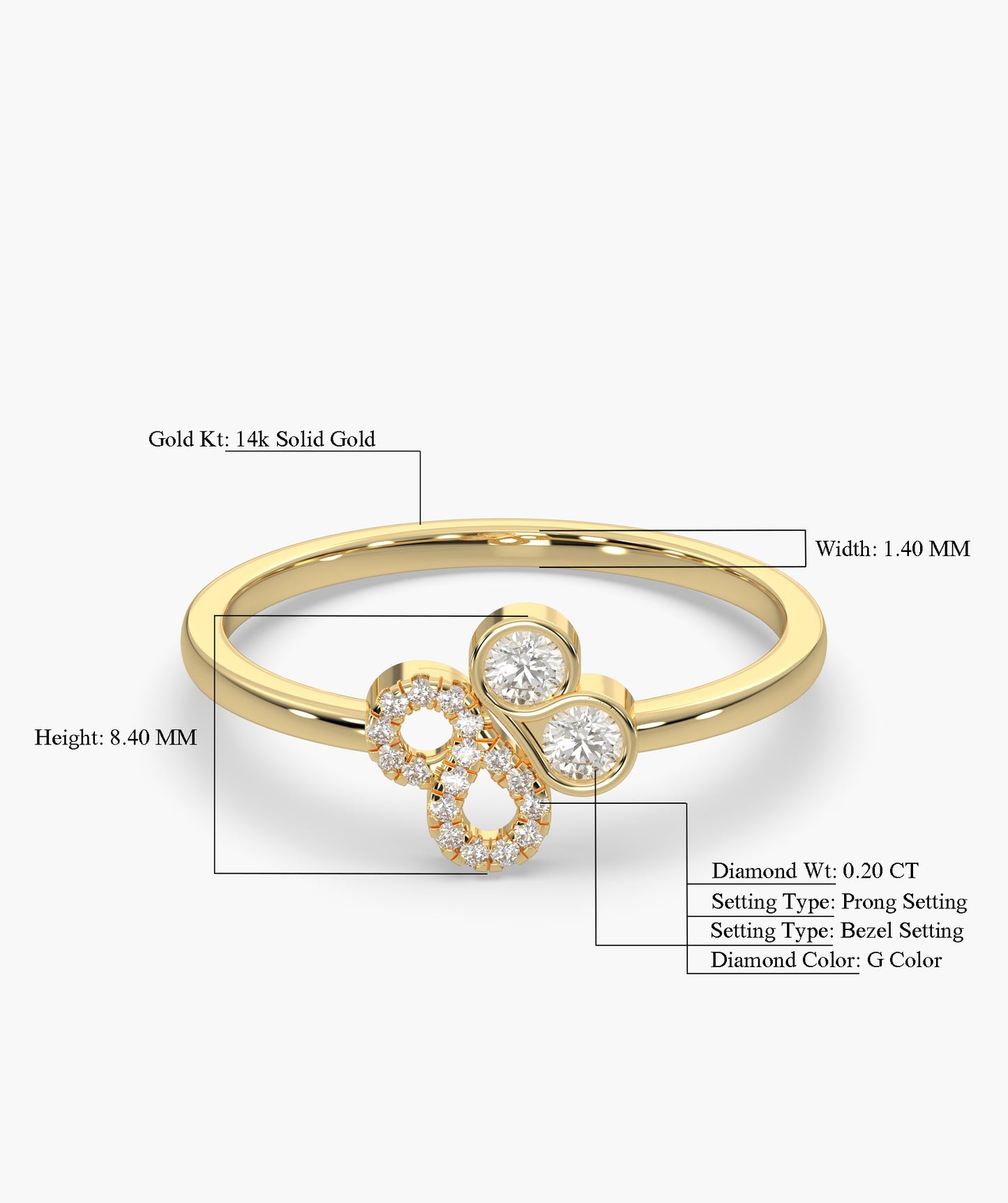 Petite Diamond Butterfly Ring