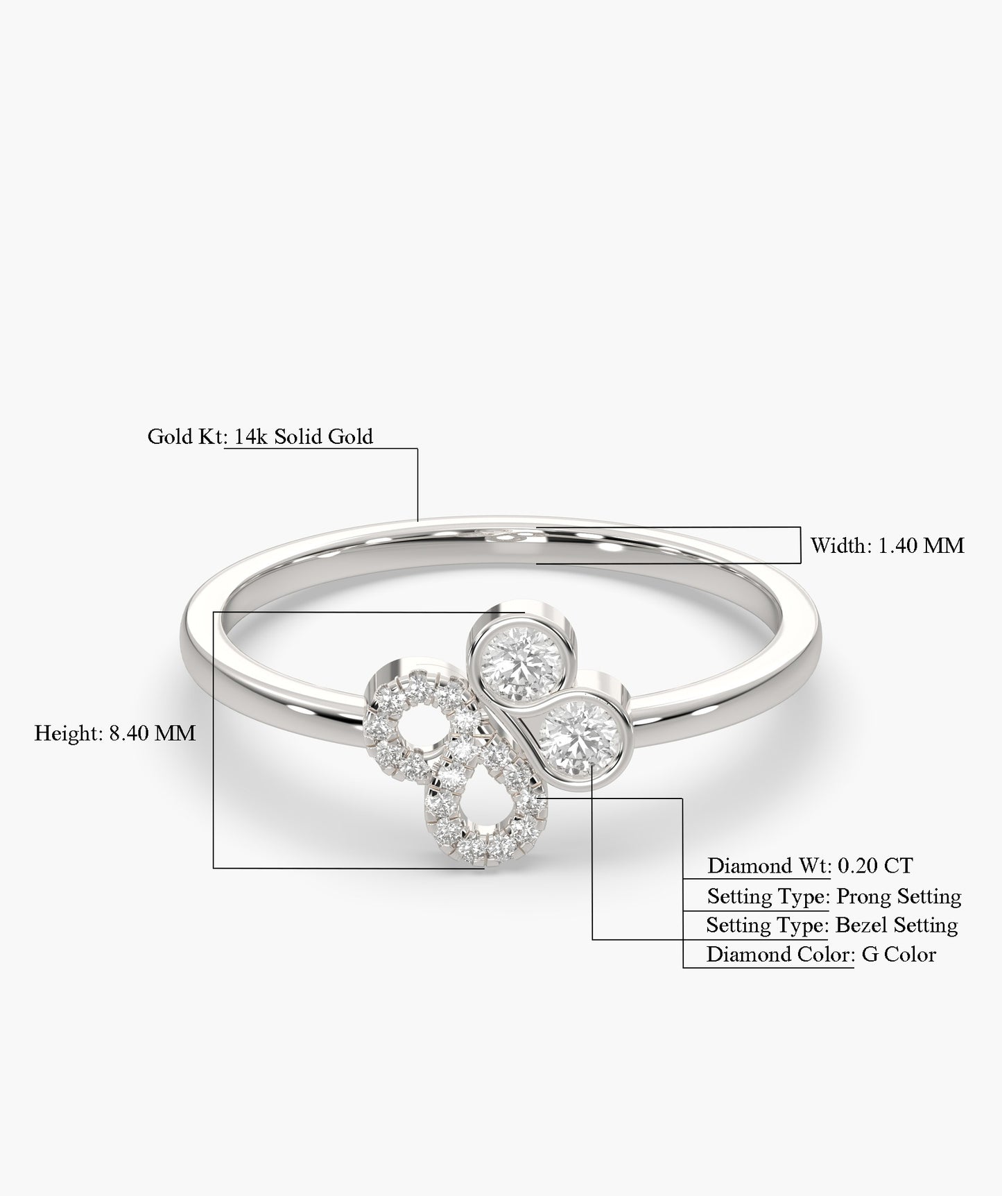 Charming Dual Orbit Diamond Ring