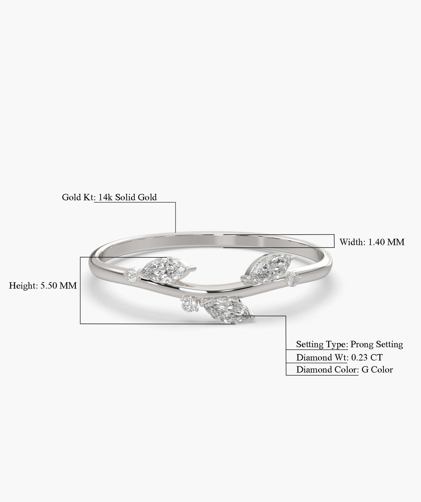 Marquise Diamond Vine Ring
