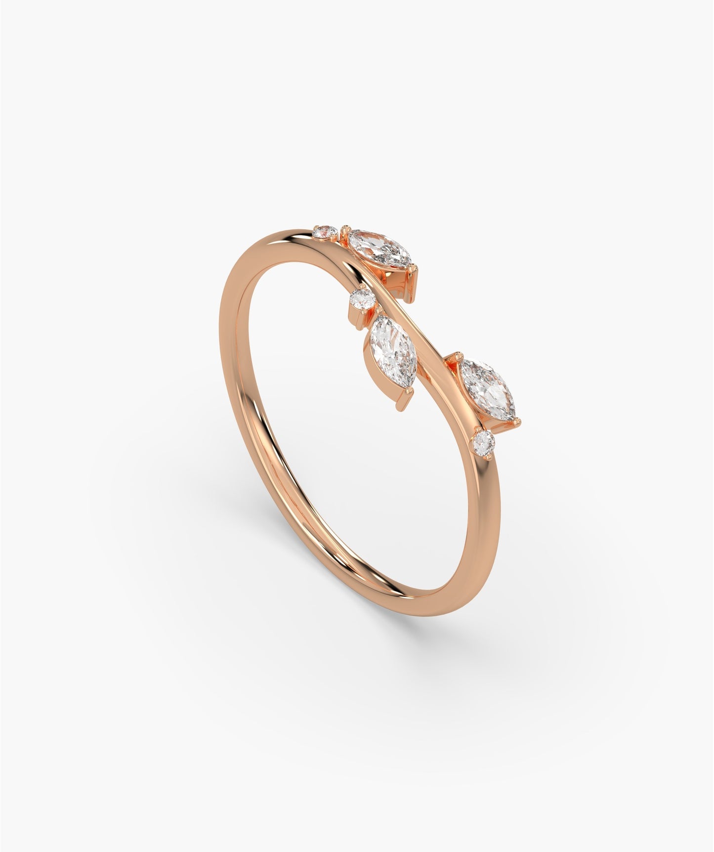 Marquise Diamond Vine Ring