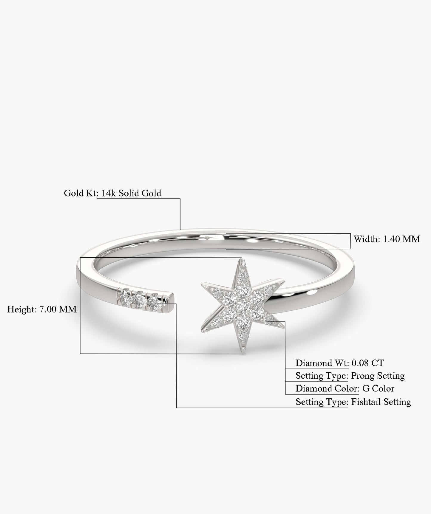 Celestial Star Diamond Ring