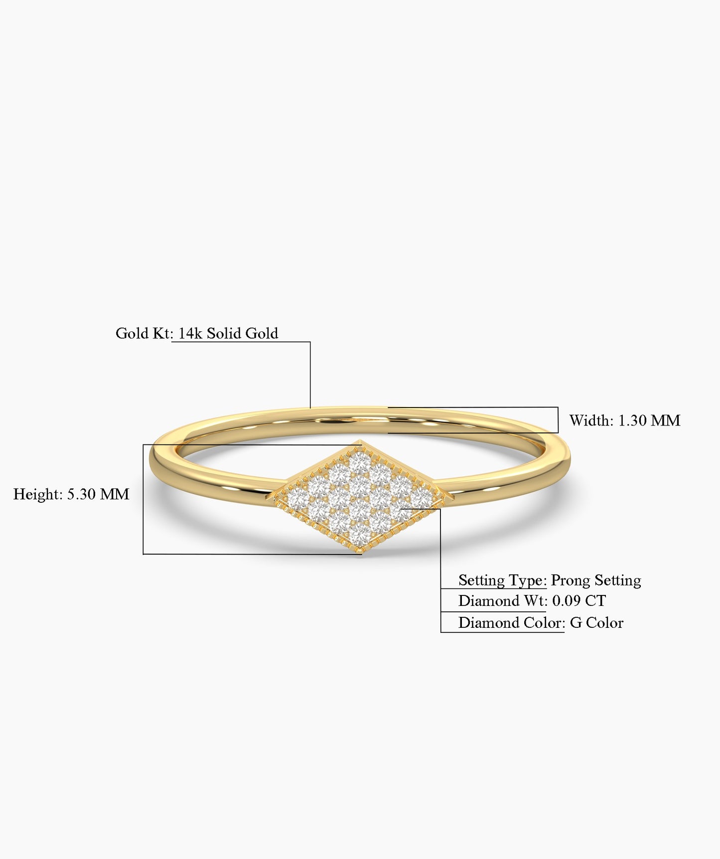 Geometric Diamond Ring