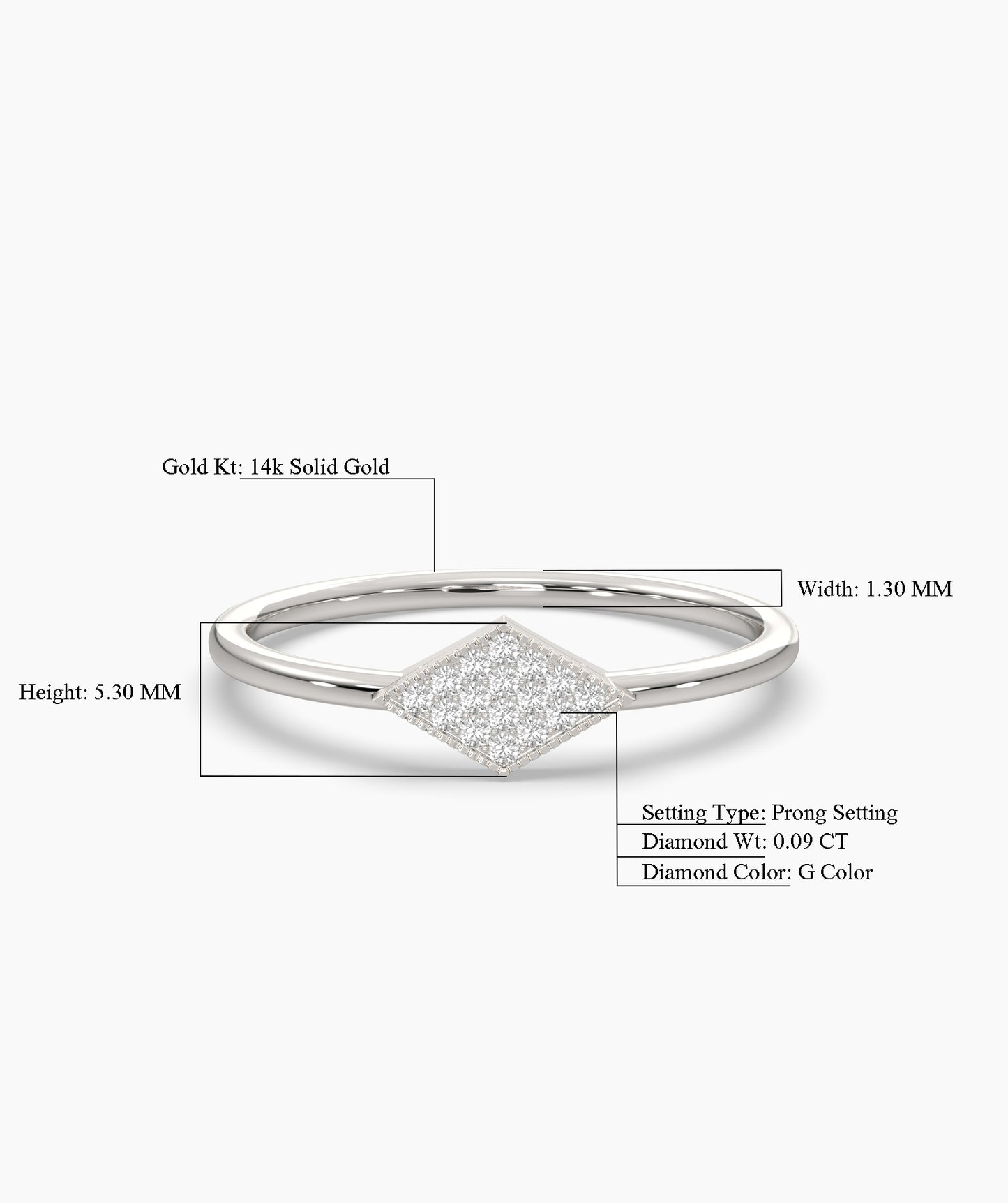 Geometric Diamond Ring