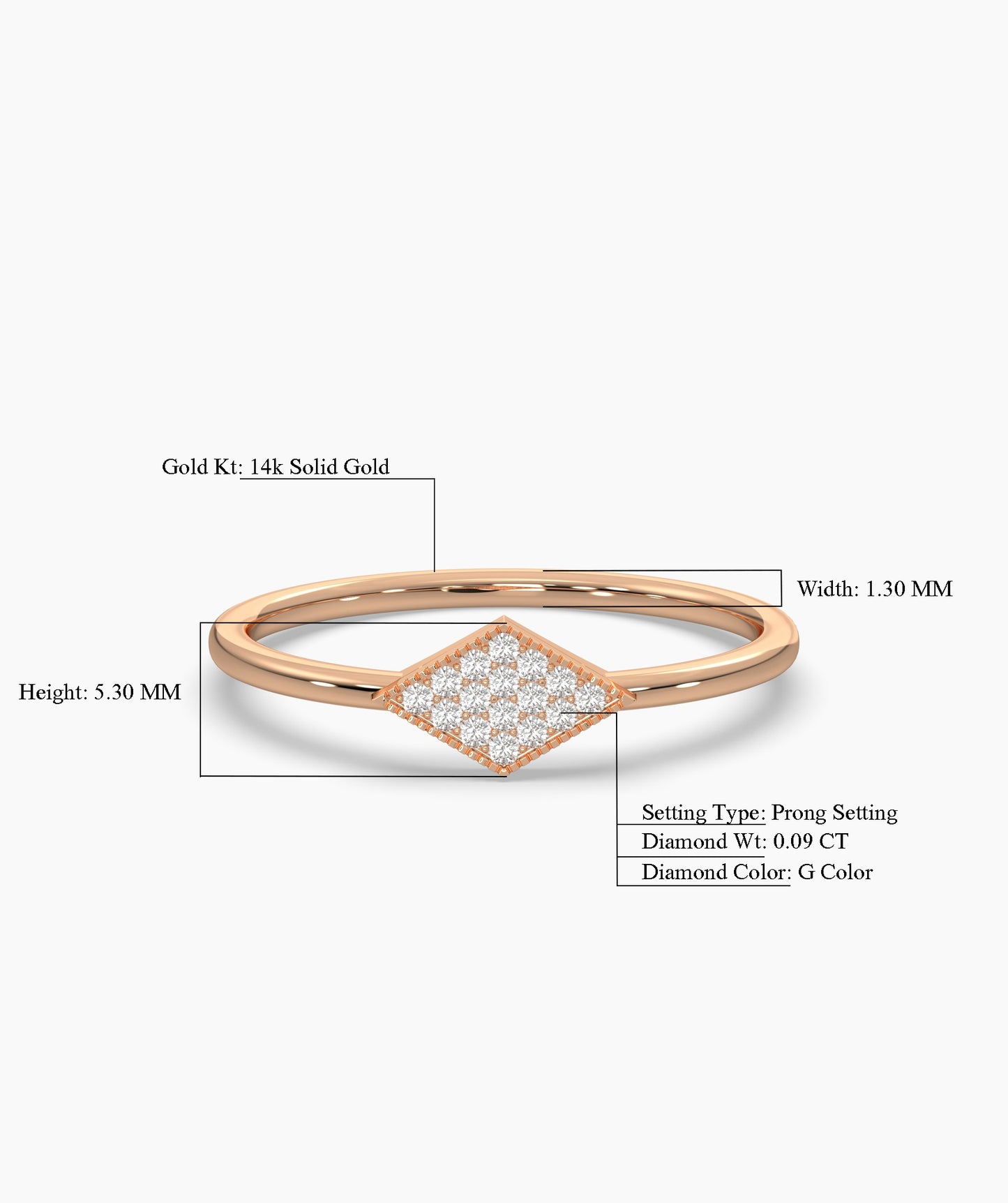 Geometric Diamond Ring