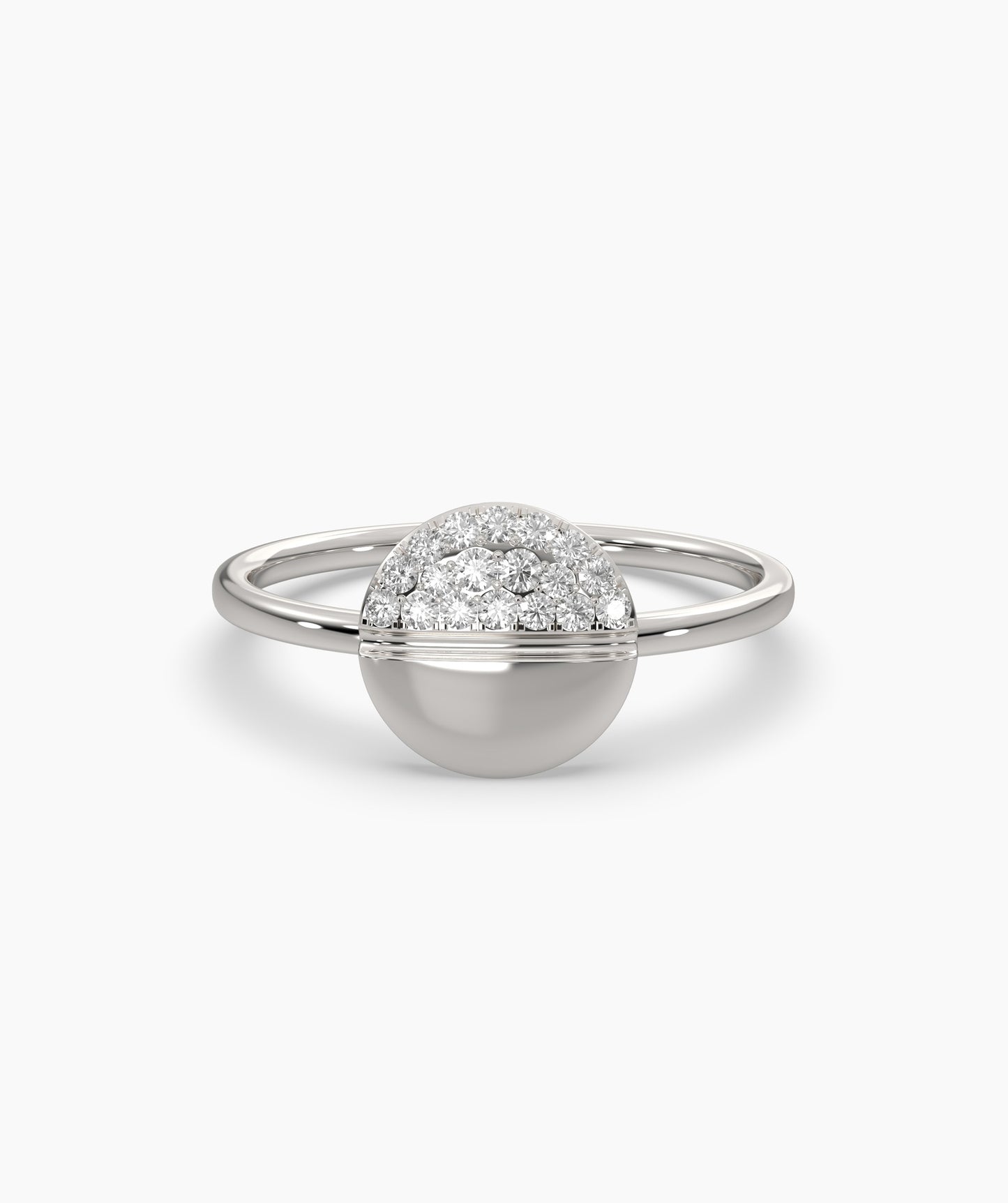 14K Gold Diamond Pavé Ring