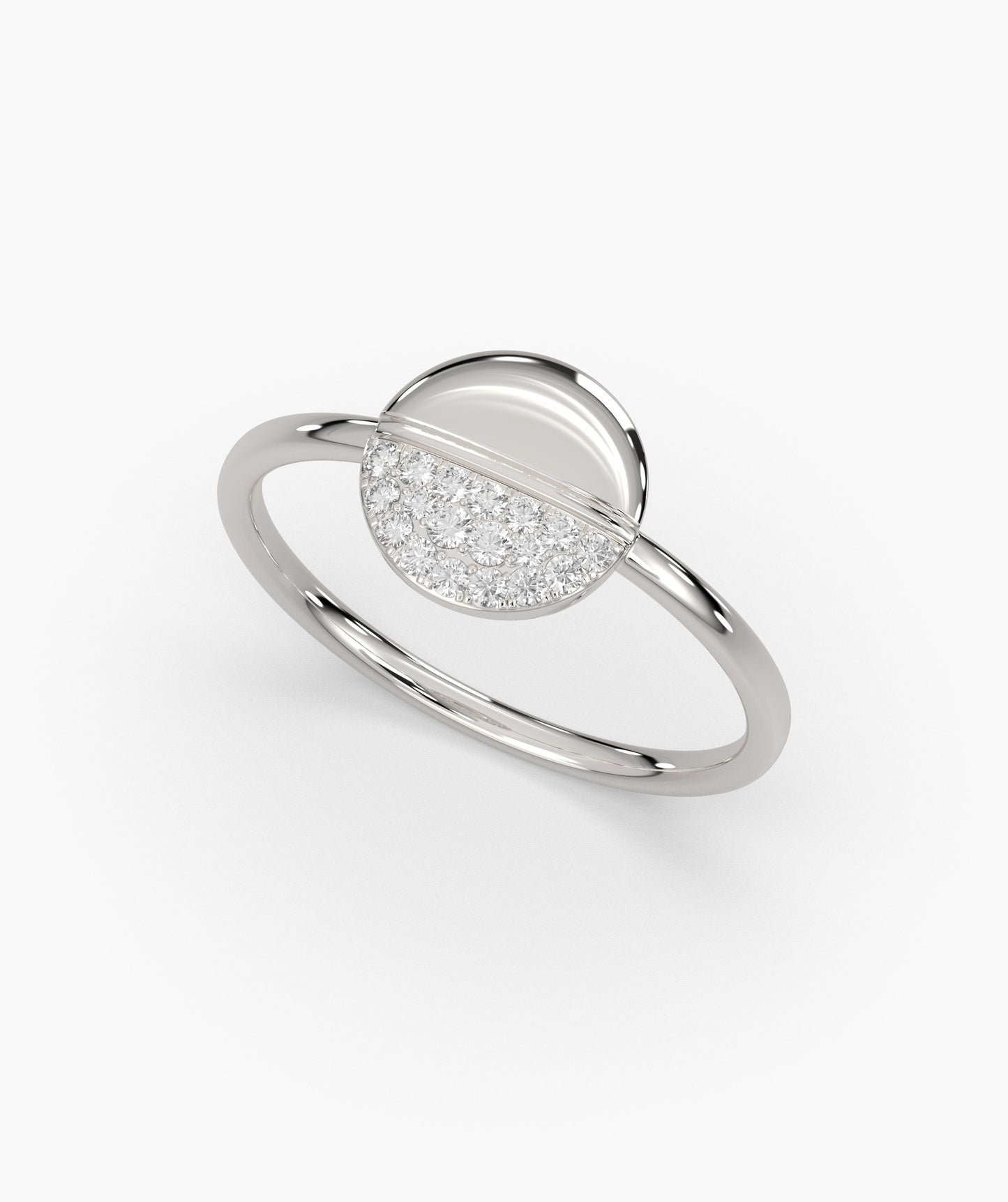 14K Gold Diamond Pavé Ring