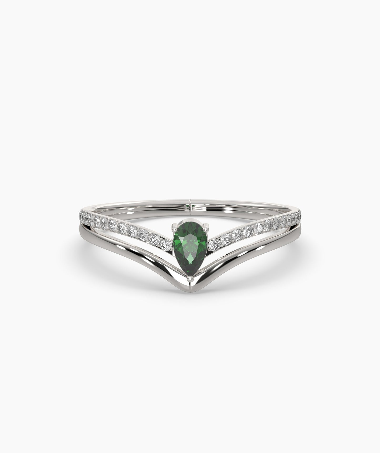 14K Gold Green Diamond Ring