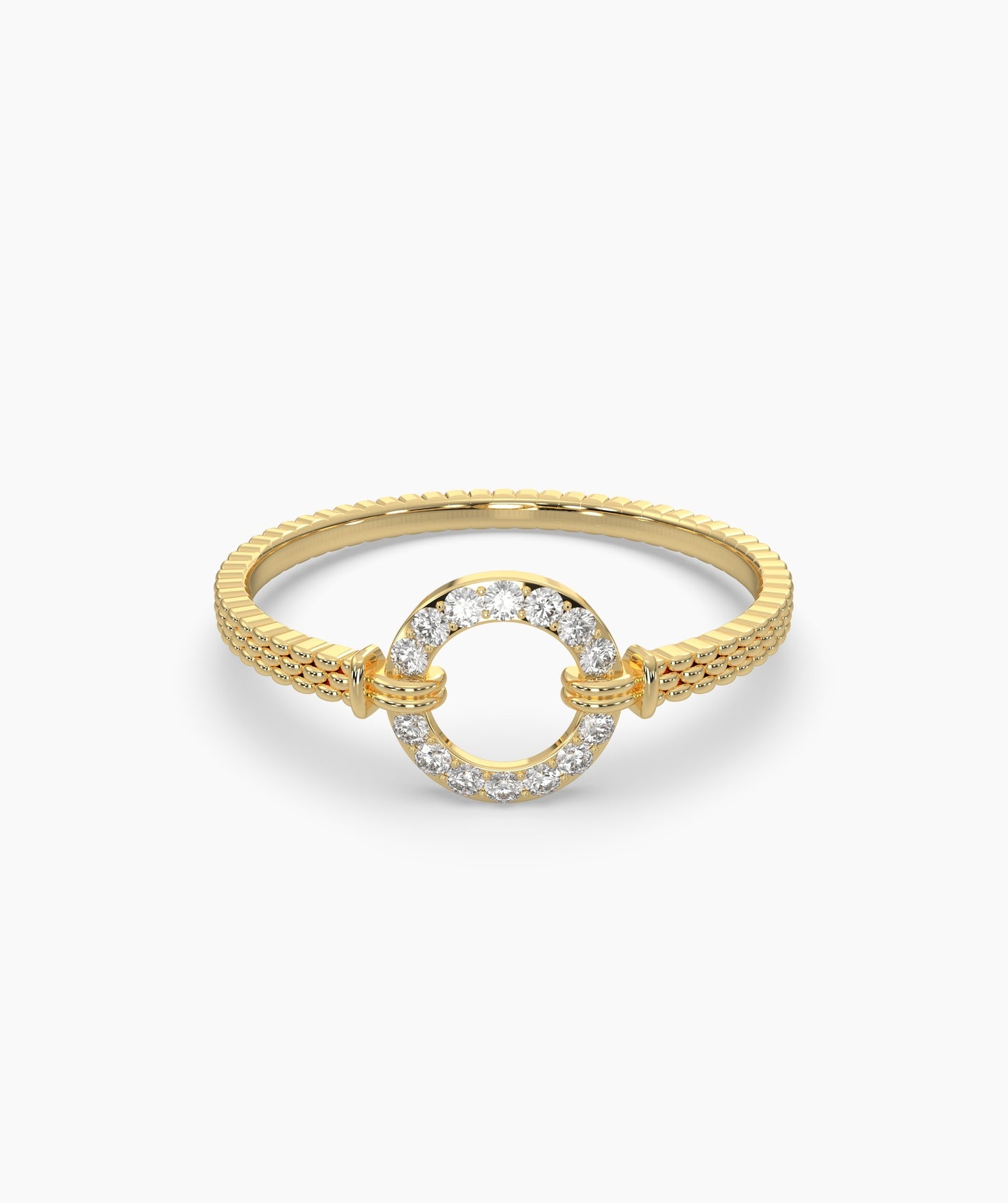 14K Gold Circle Ring