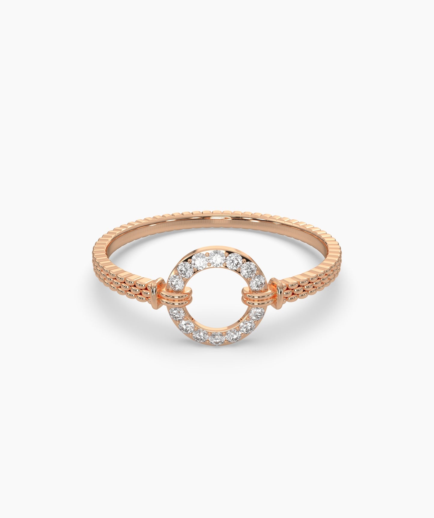 14K Gold Circle Ring