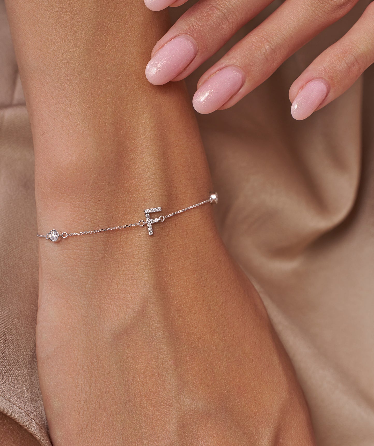 Classic Diamond 'F' Bracelet