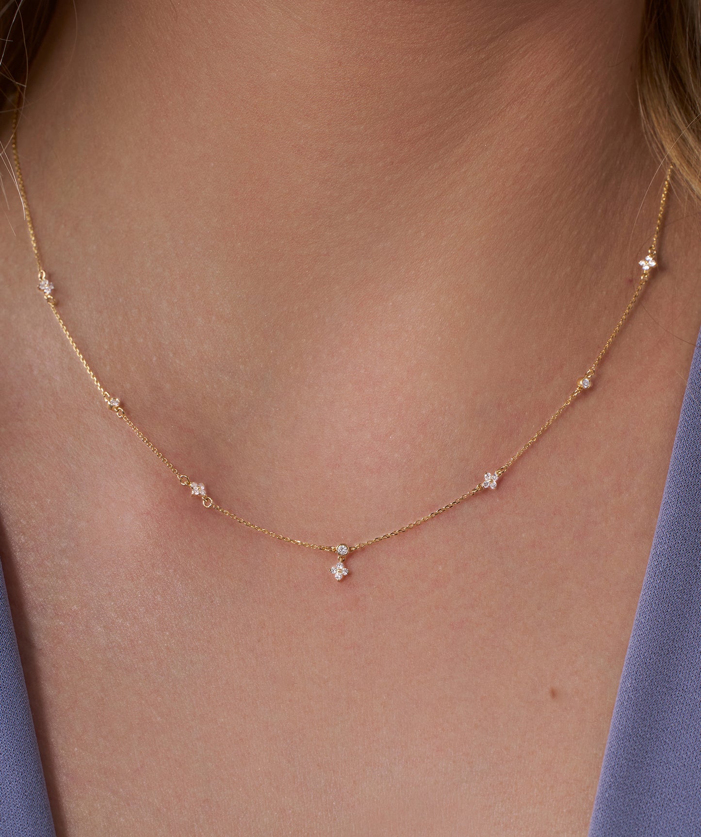 14K Gold Twinkling Starlight Necklace