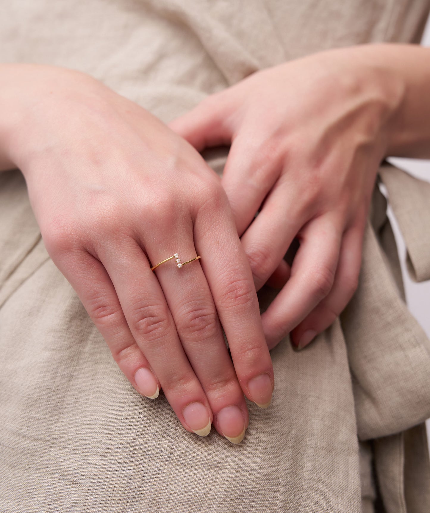 Three-Stone Round Ring