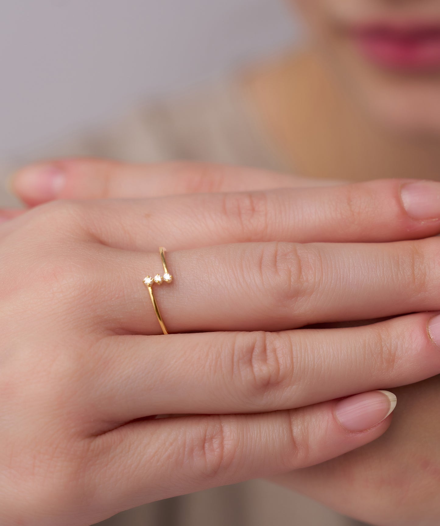Three-Stone Round Ring