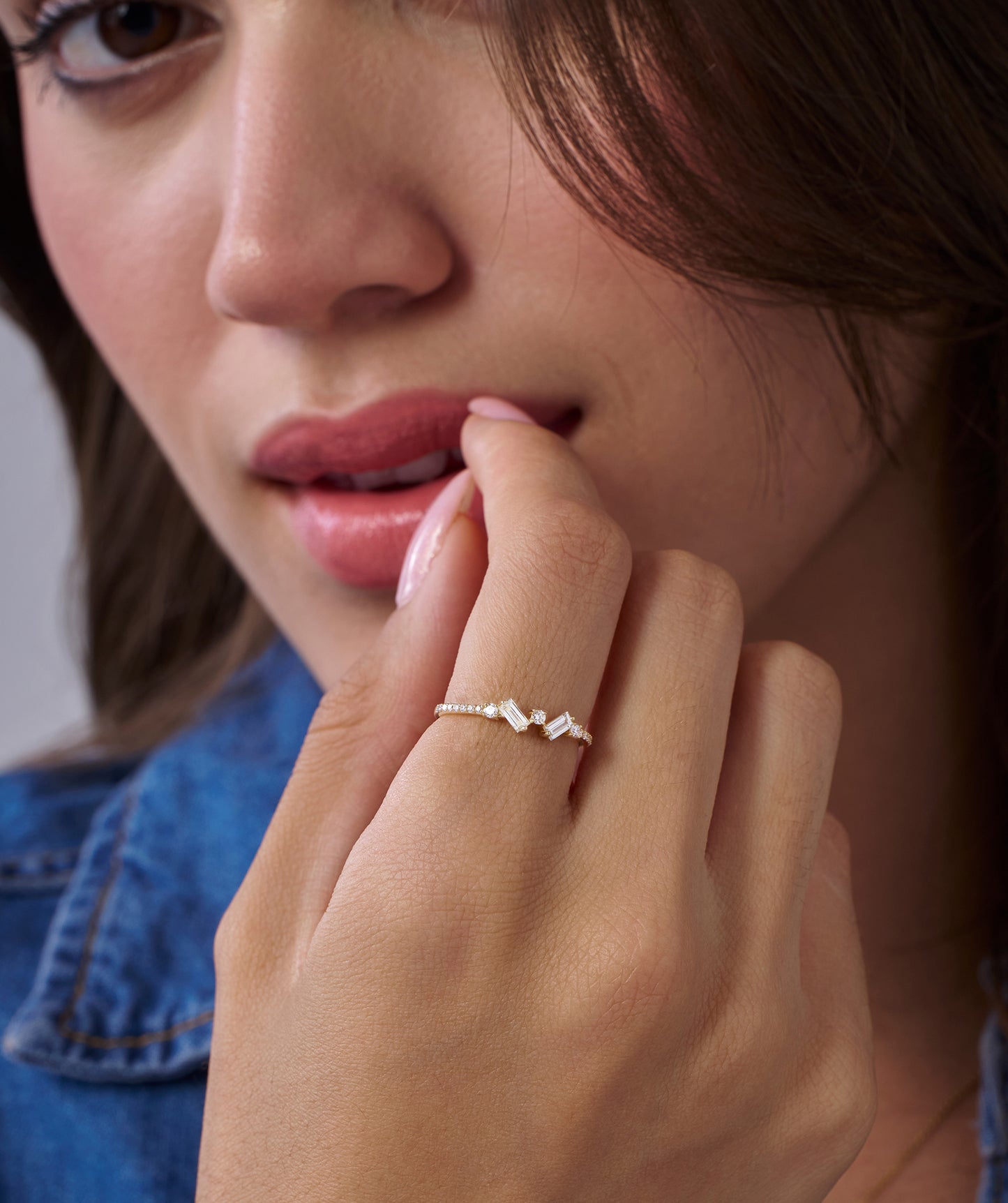 Celestial Shine Baguette Diamond Ring